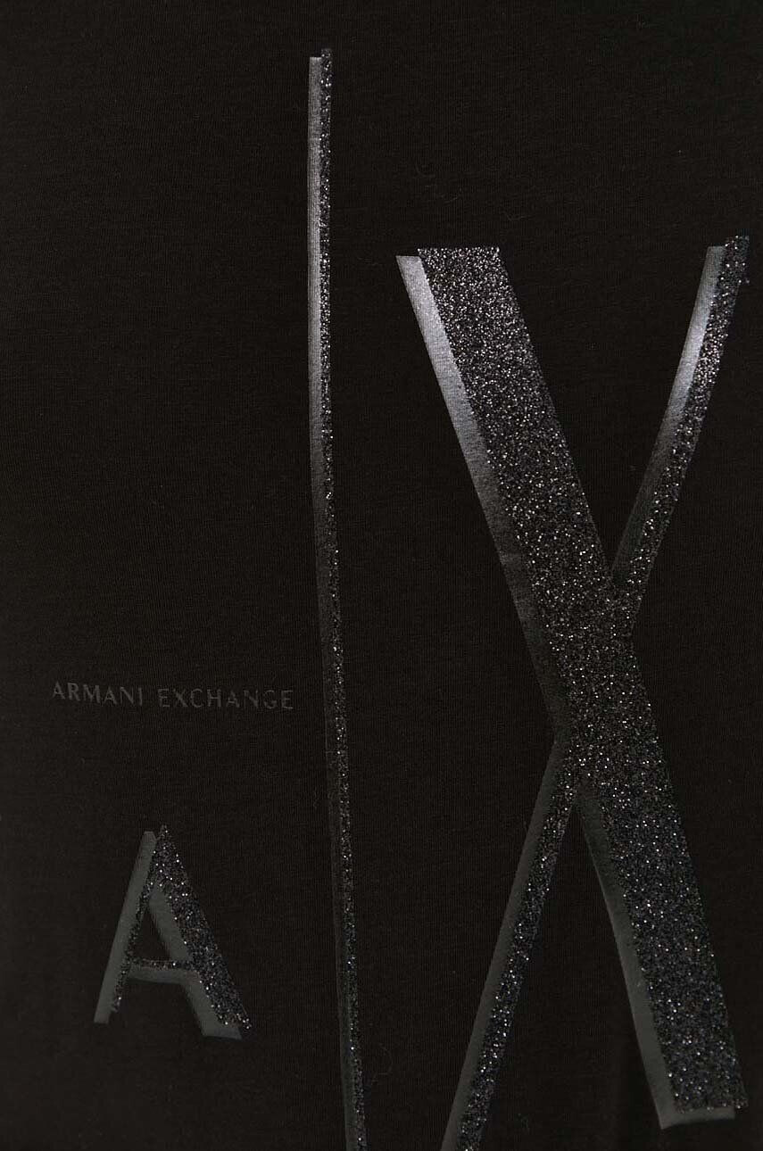 Armani Exchange Tričko dámsky čierna farba - Pepit.sk