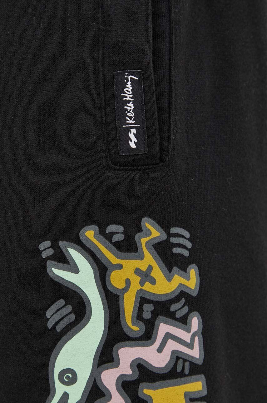 Billabong Tepláky x Keith Haring čierna farba s potlačou - Pepit.sk