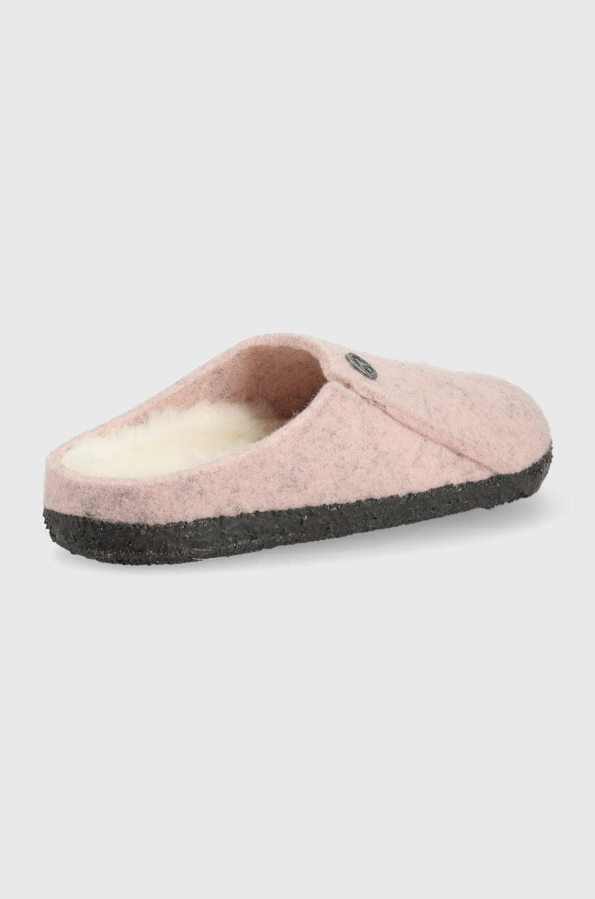 Birkenstock Detské vlnené papuče ružová farba - Pepit.sk