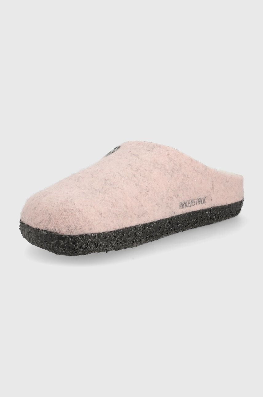 Birkenstock Detské vlnené papuče ružová farba - Pepit.sk