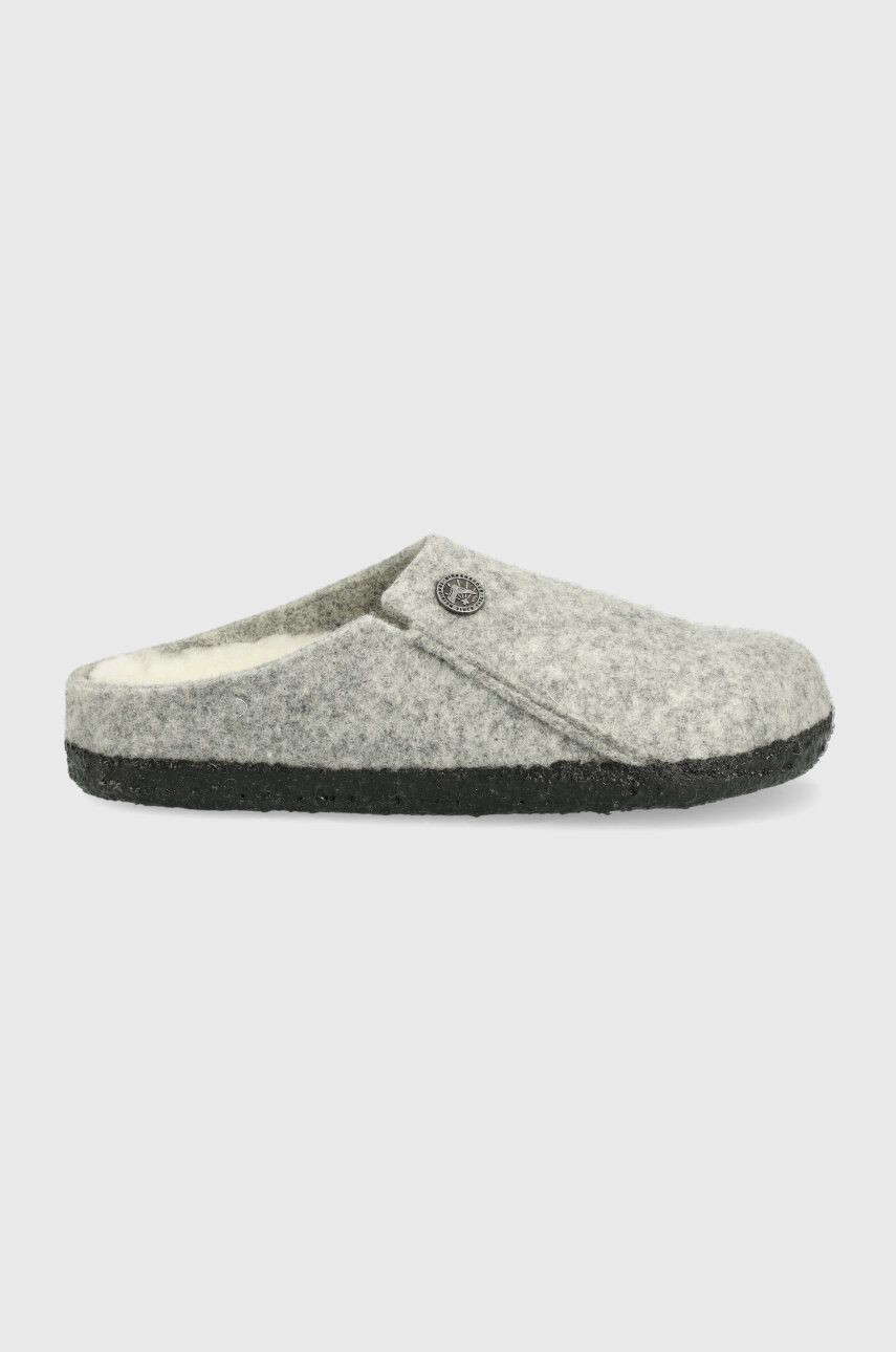 Birkenstock Detské vlnené papuče šedá farba - Pepit.sk