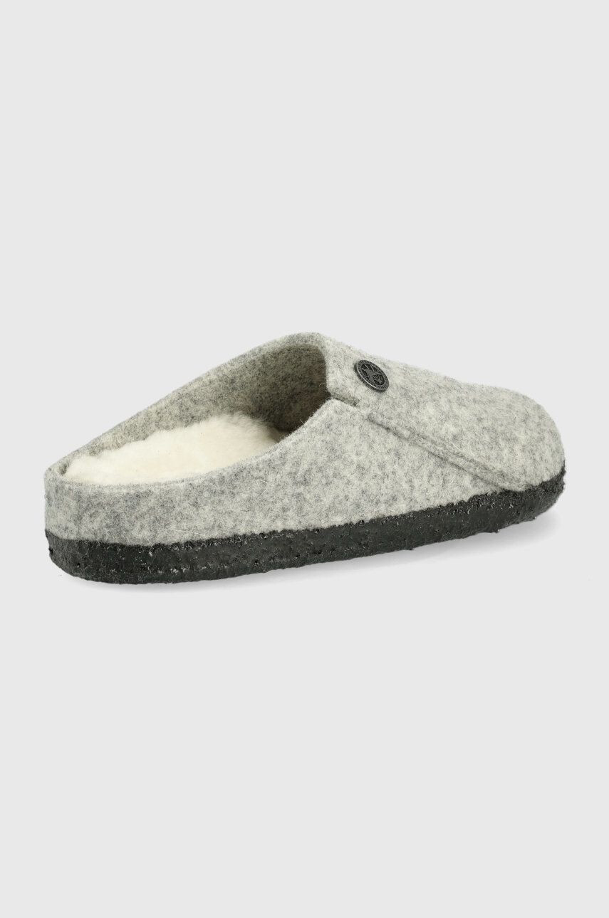 Birkenstock Detské vlnené papuče šedá farba - Pepit.sk