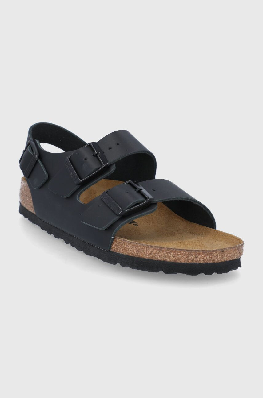 Birkenstock Kožené sandále Milano 34193.Milano-Black dámske čierna farba - Pepit.sk