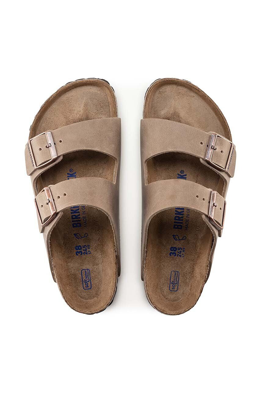 Birkenstock Kožené šľapky Arizona SFB pánske béžová farba - Pepit.sk