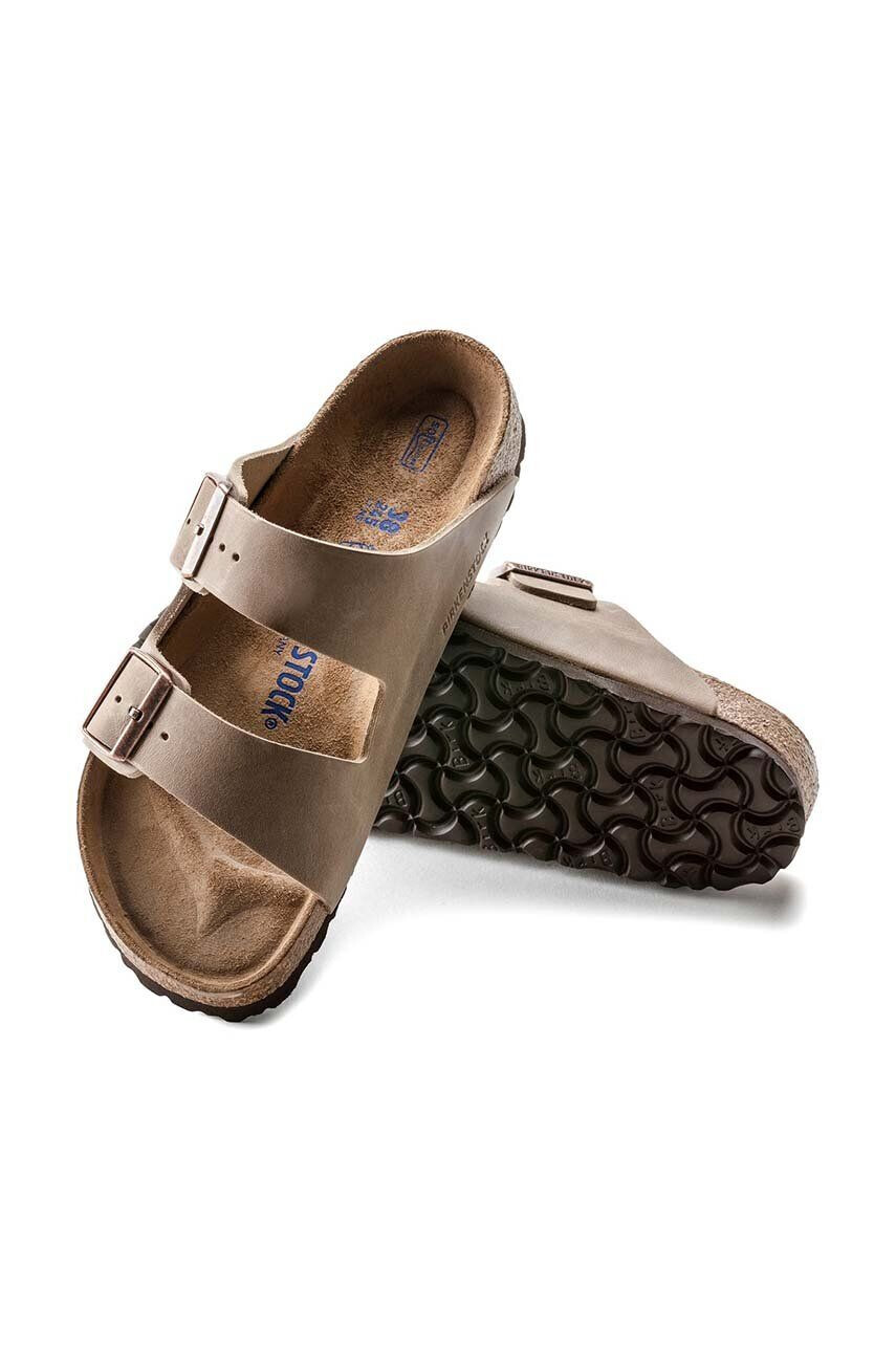 Birkenstock Kožené šľapky Arizona SFB pánske béžová farba - Pepit.sk