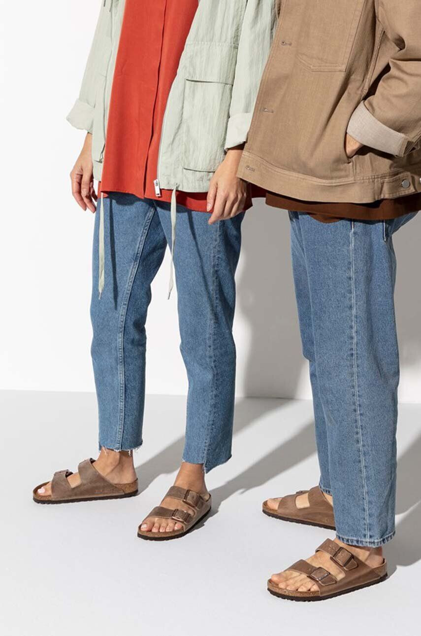 Birkenstock Kožené šľapky Arizona SFB pánske béžová farba - Pepit.sk