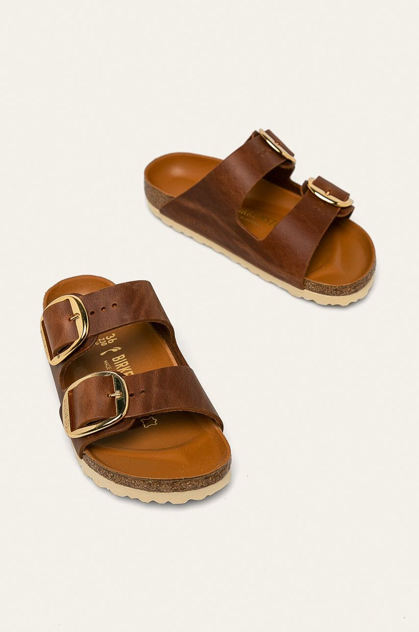 Birkenstock Kožené šľapky Arizona Big Buckle 1011073-COGNAC - Pepit.sk