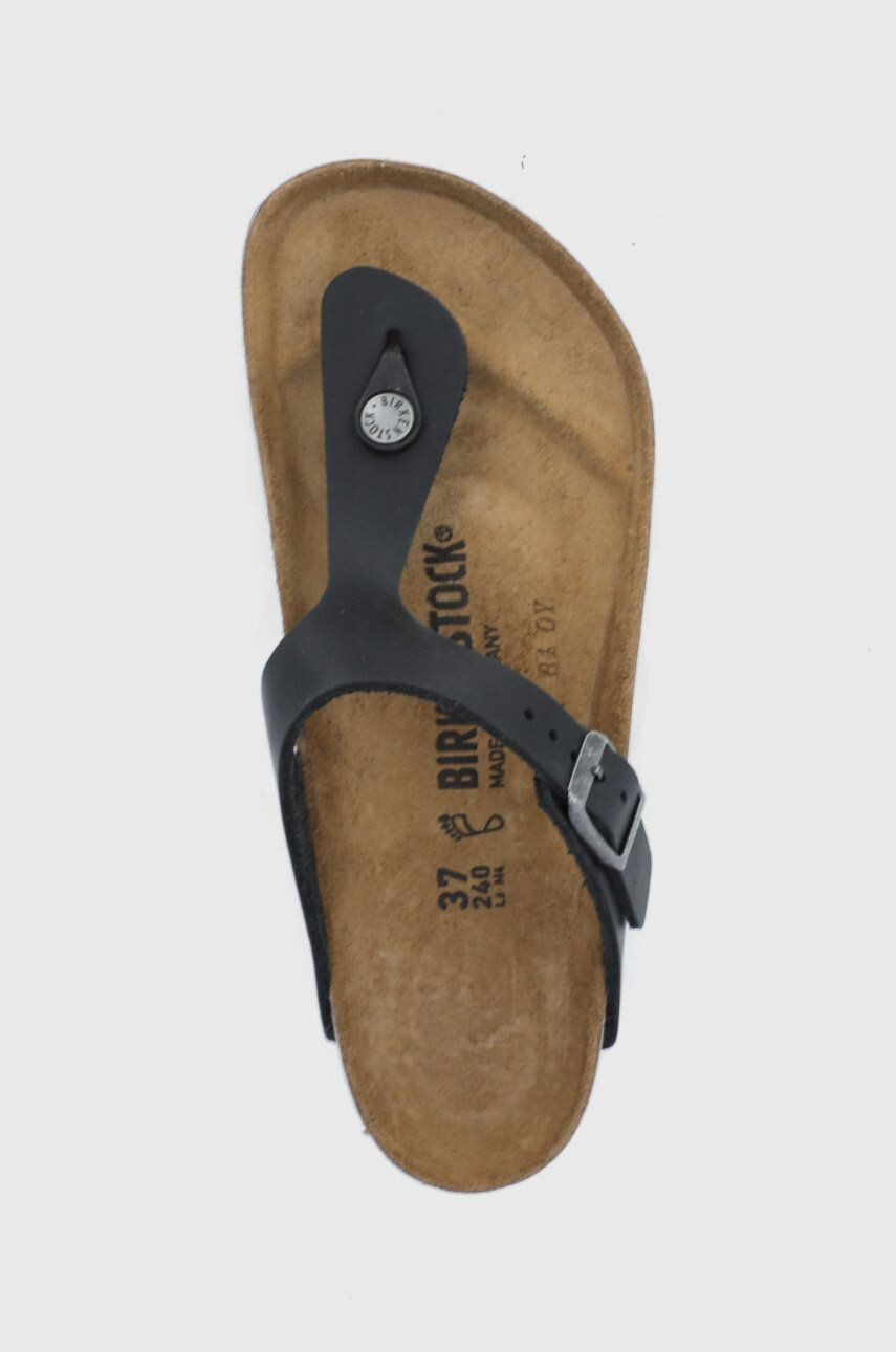 Birkenstock Kožené žabky Gizeh 845251-Oil.Blk čierna farba - Pepit.sk