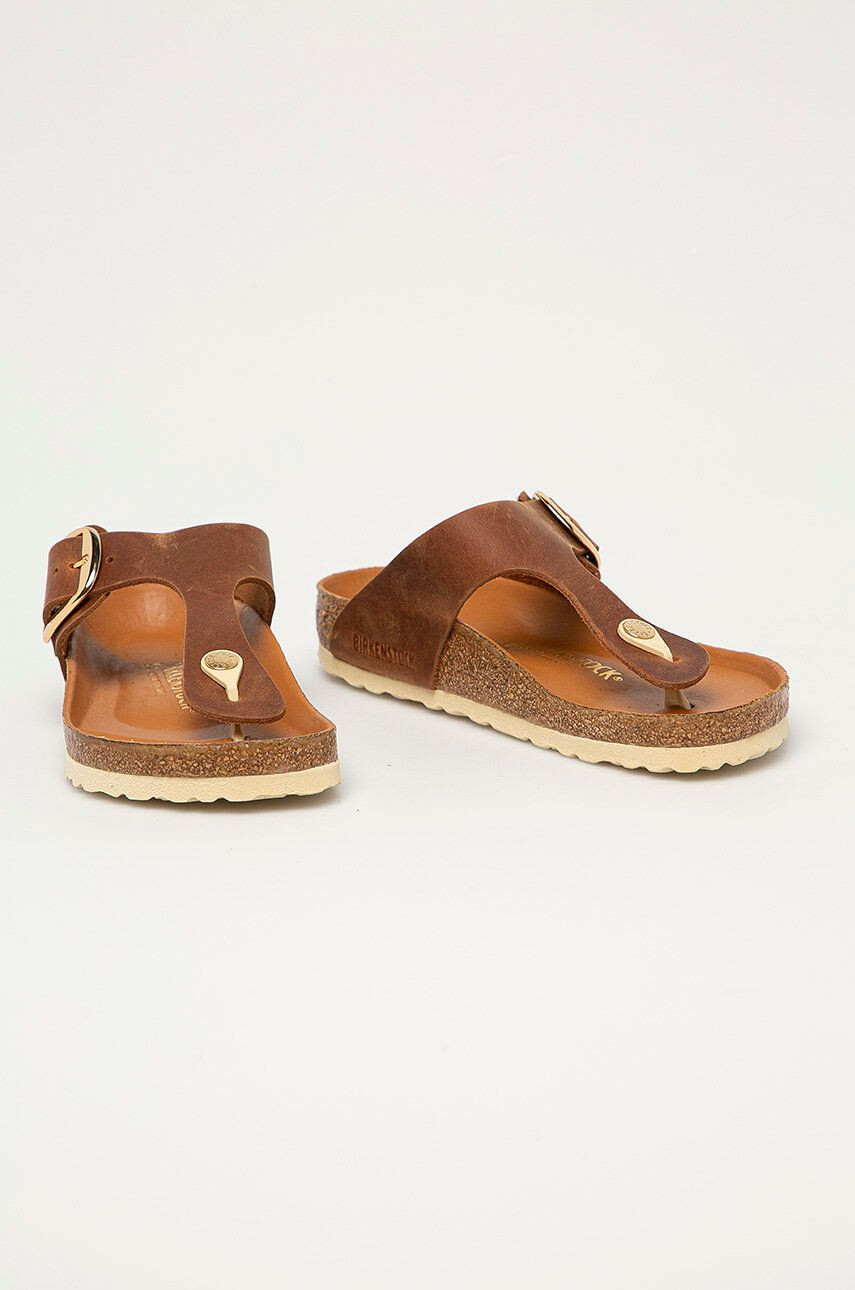 Birkenstock Kožené žabky Gizeh Big Buckle 1018745-Cognac - Pepit.sk