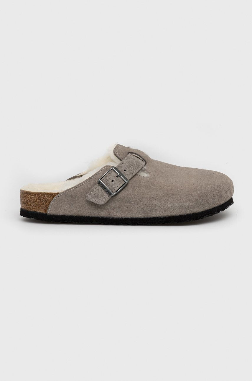 Birkenstock Semišové papuče Boston Shearling - Pepit.sk