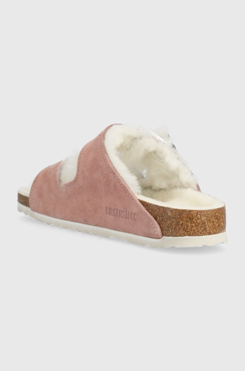 Birkenstock Semišové papuče Arizona ružová farba - Pepit.sk