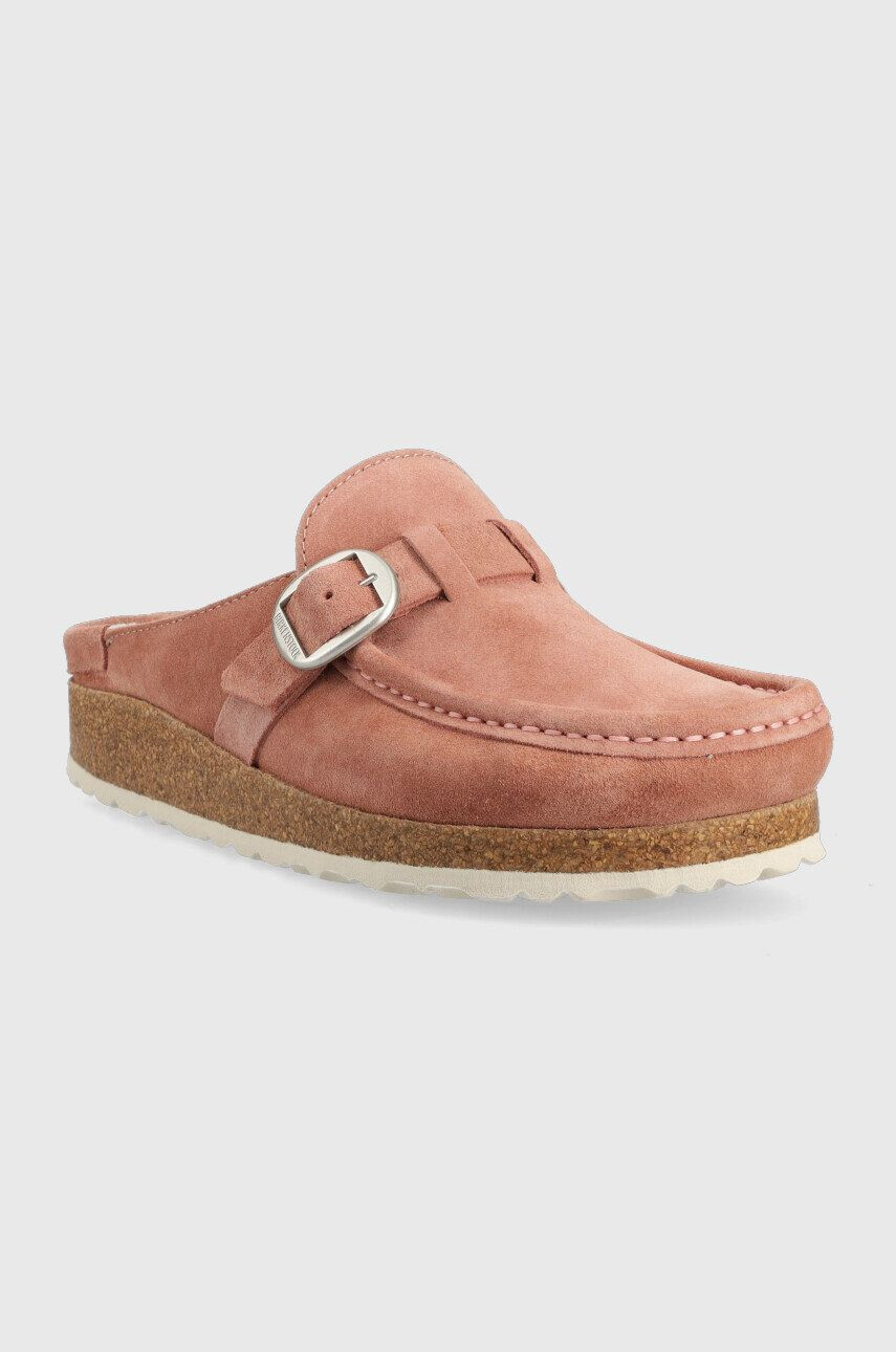 Birkenstock Semišové papuče Buckley ružová farba - Pepit.sk