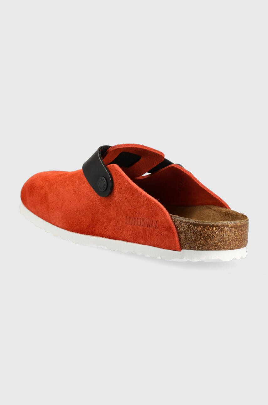 Birkenstock Semišové šľapky pánske oranžová farba Boston - Pepit.sk