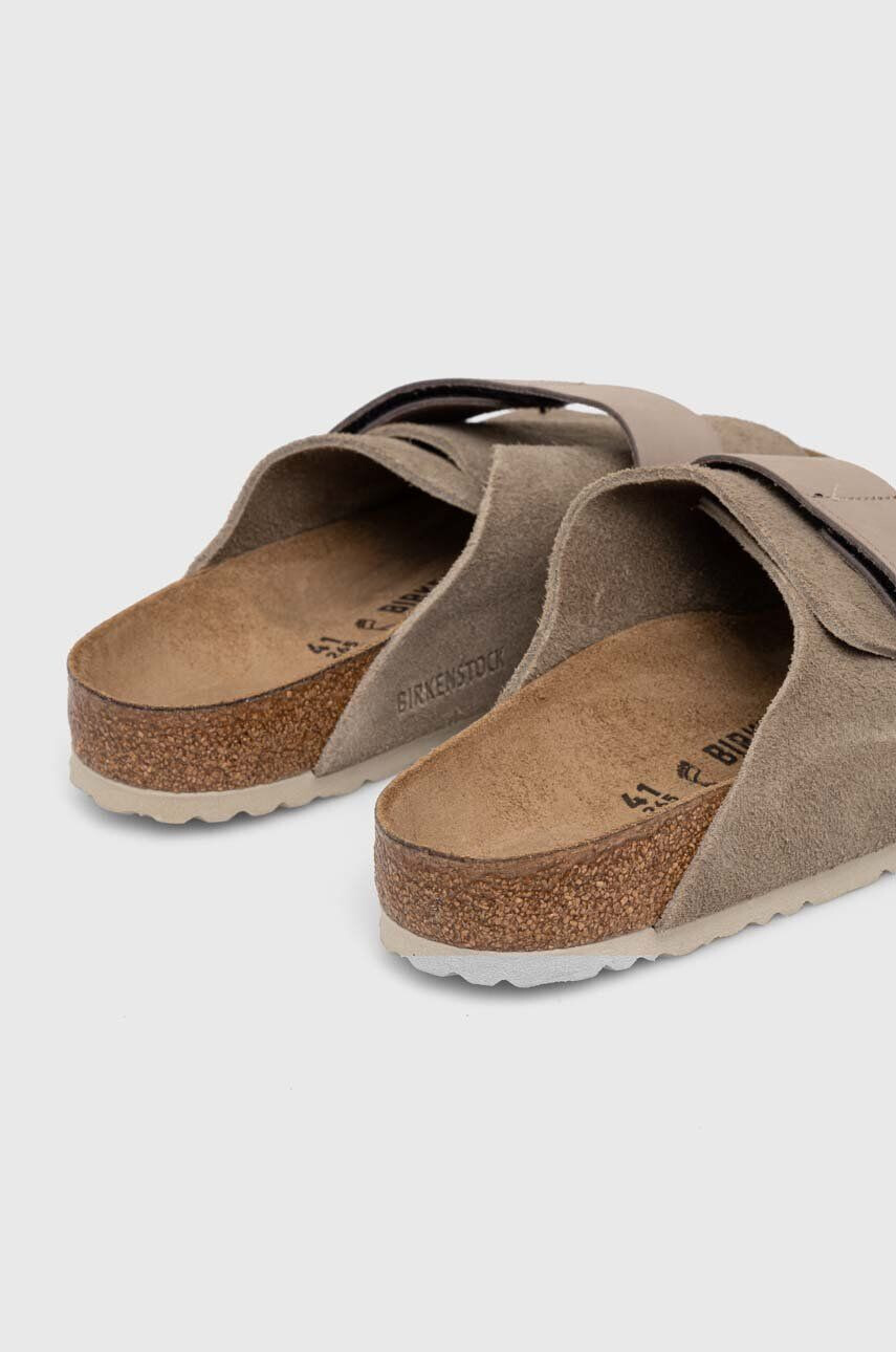 Birkenstock Semišové šľapky pánske béžová farba - Pepit.sk