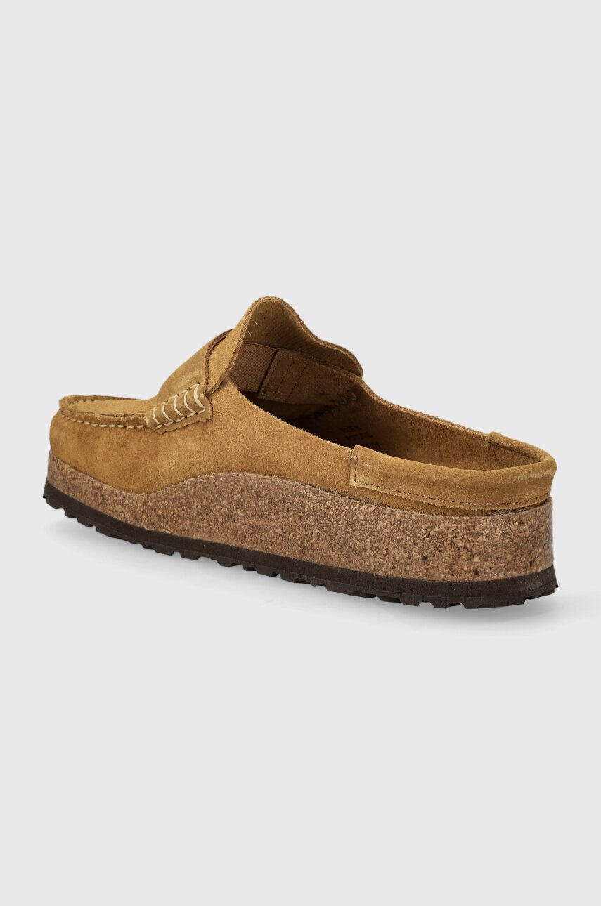 Birkenstock Semišové šľapky pánske hnedá farba - Pepit.sk