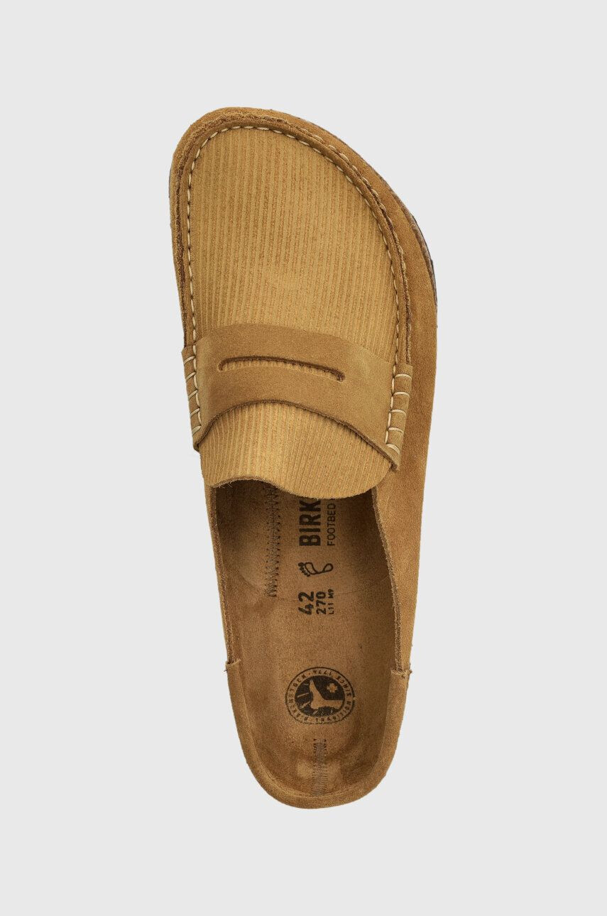 Birkenstock Semišové šľapky pánske hnedá farba - Pepit.sk