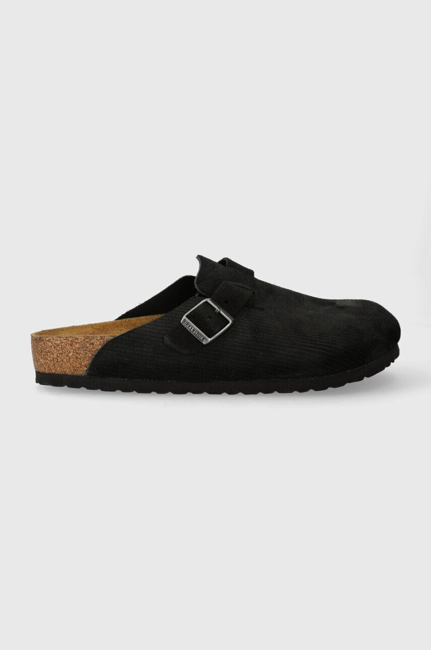 Birkenstock Semišové šľapky pánske čierna farba - Pepit.sk