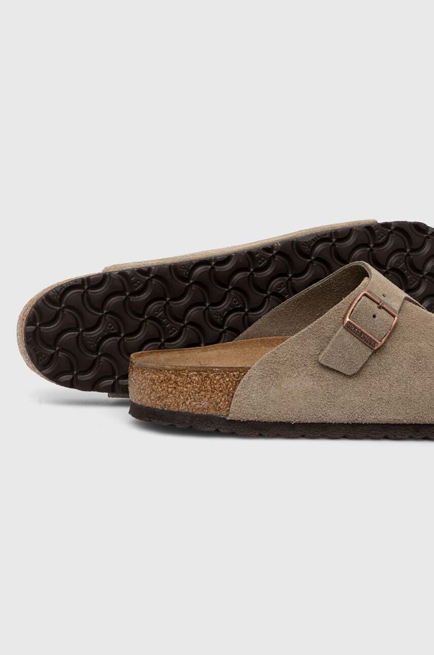 Birkenstock Semišové šľapky pánske šedá farba - Pepit.sk