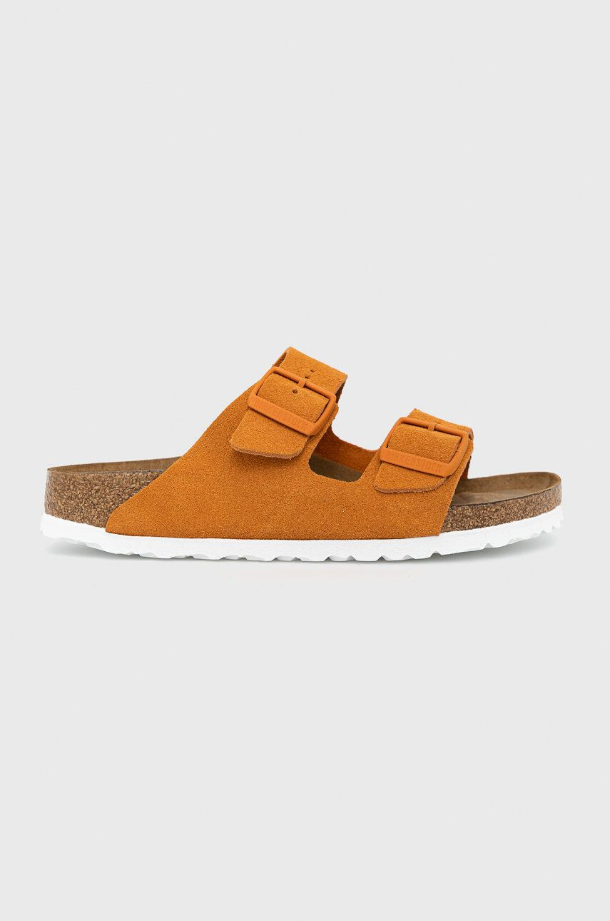 Birkenstock Semišové šľapky Arizona 1024554-lgrey pánske šedá farba - Pepit.sk