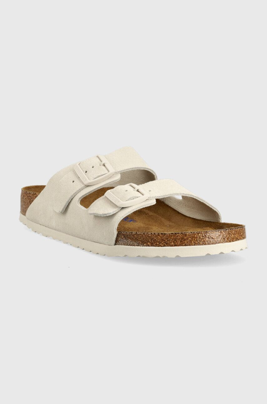 Birkenstock Semišové šľapky Arizona 1024554-lgrey pánske šedá farba - Pepit.sk