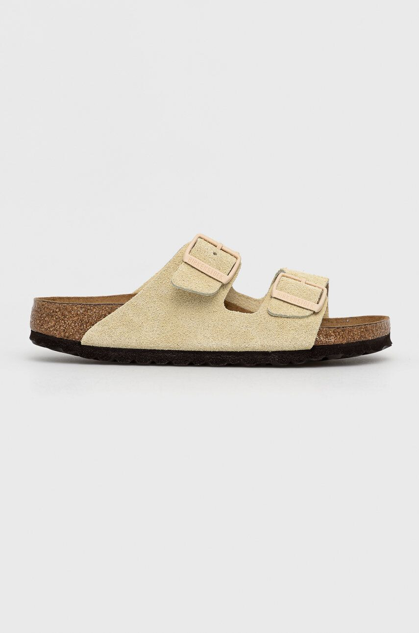 Birkenstock Semišové šľapky Arizona pánske zelená farba 1025657 - Pepit.sk