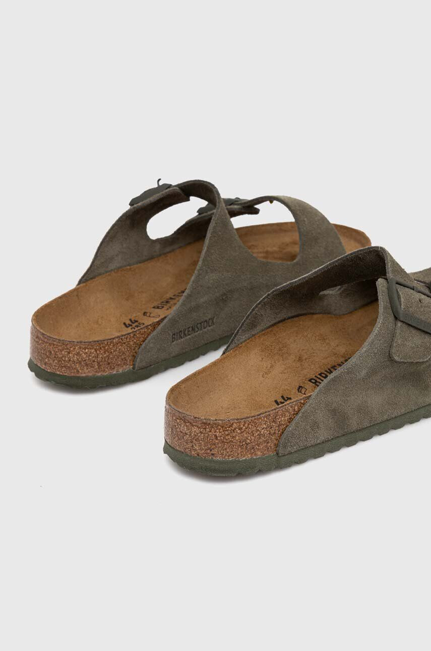 Birkenstock Semišové šľapky Arizona pánske zelená farba 1025657 - Pepit.sk