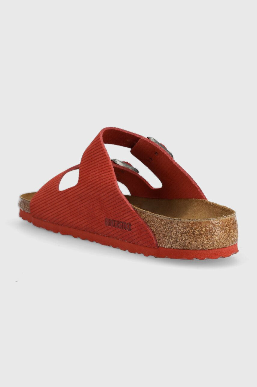 Birkenstock Semišové šľapky Arizona Corduroy pánske červená farba 1026145 - Pepit.sk