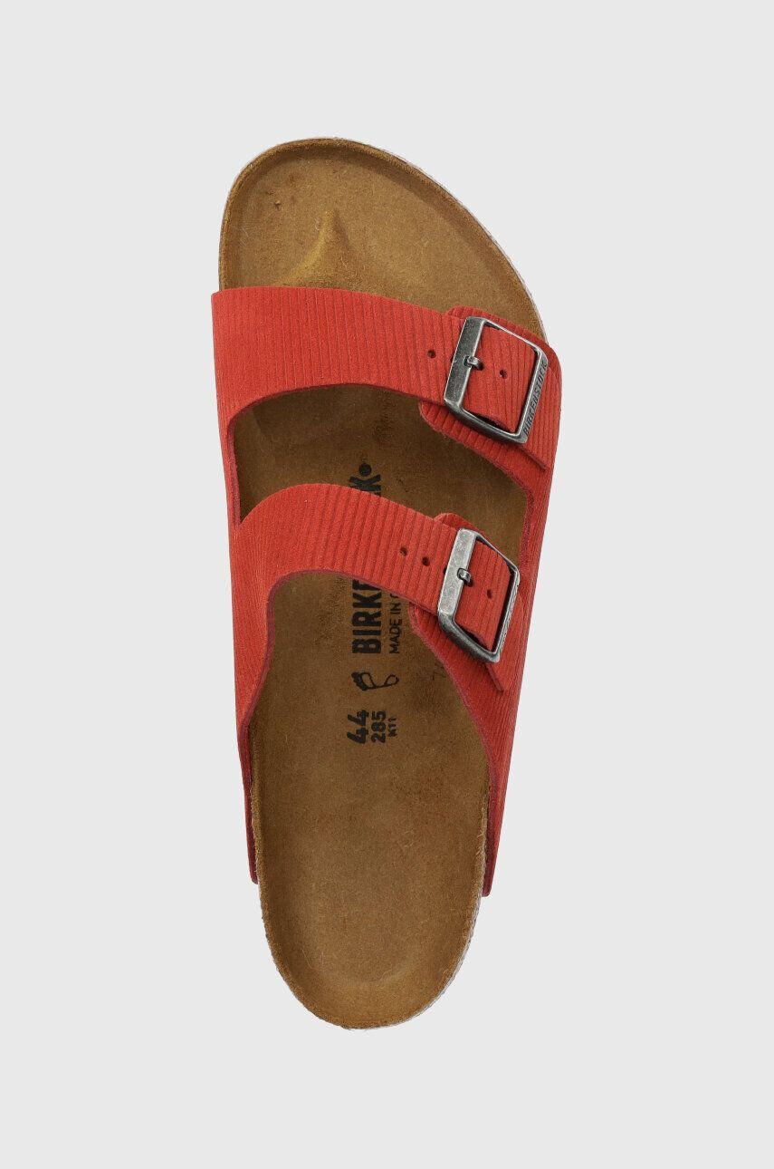 Birkenstock Semišové šľapky Arizona Corduroy pánske červená farba 1026145 - Pepit.sk