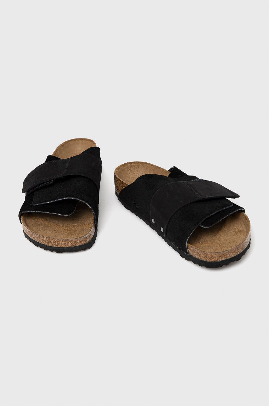 Birkenstock Semišové šľapky Kyoto pánske čierna farba - Pepit.sk