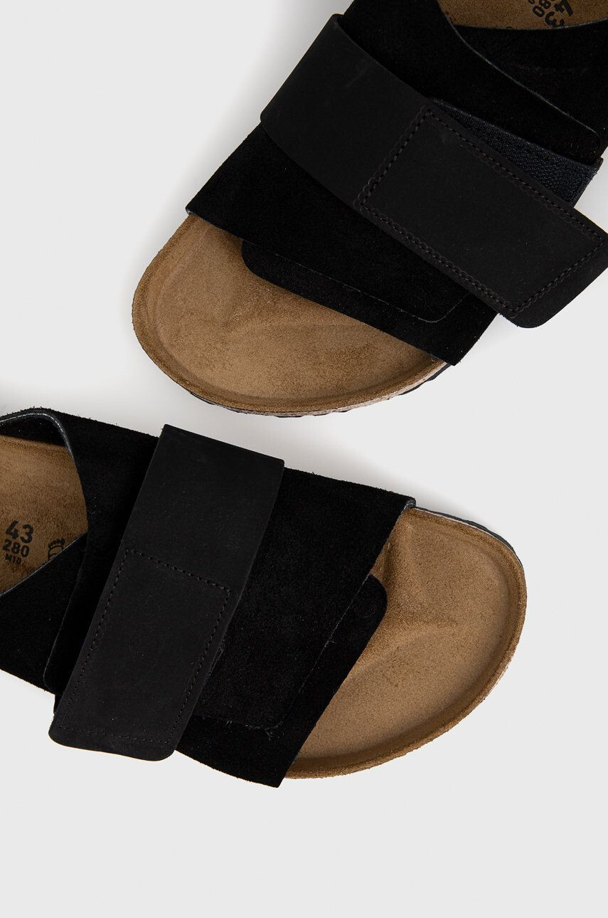 Birkenstock Semišové šľapky Kyoto pánske čierna farba - Pepit.sk