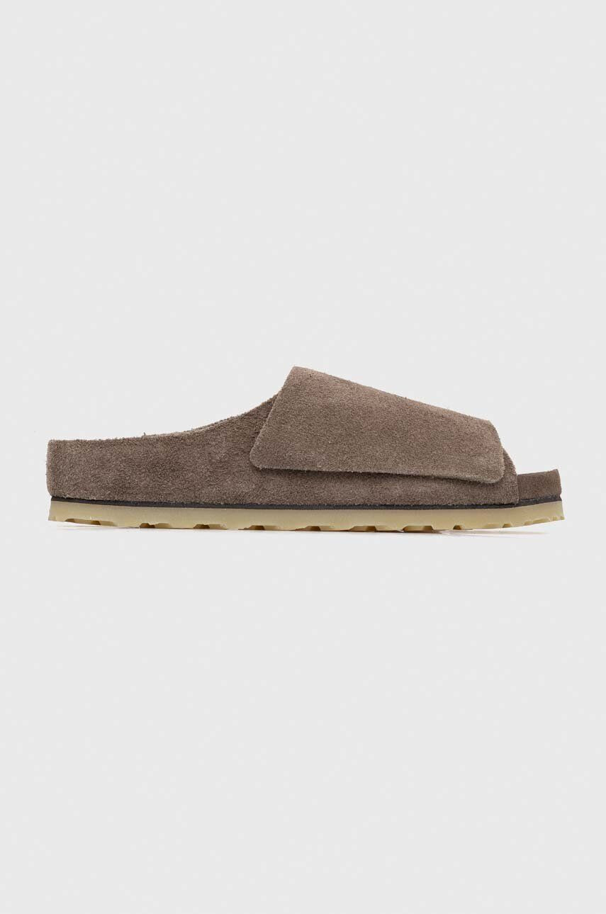 Birkenstock Semišové šľapky x Fear Of God 1024729-dgrey pánske šedá farba - Pepit.sk