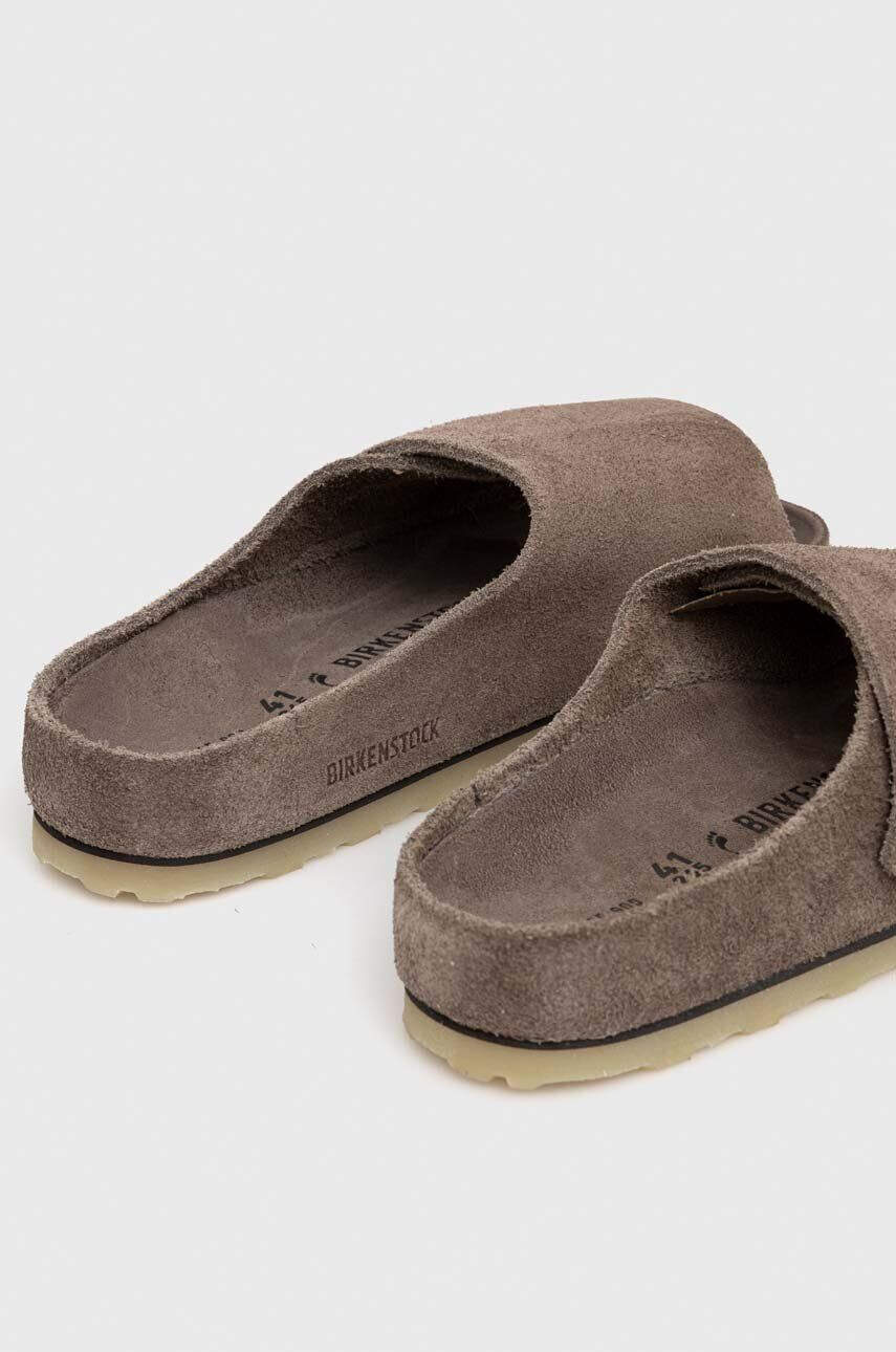 Birkenstock Semišové šľapky x Fear Of God 1024729-dgrey pánske šedá farba - Pepit.sk