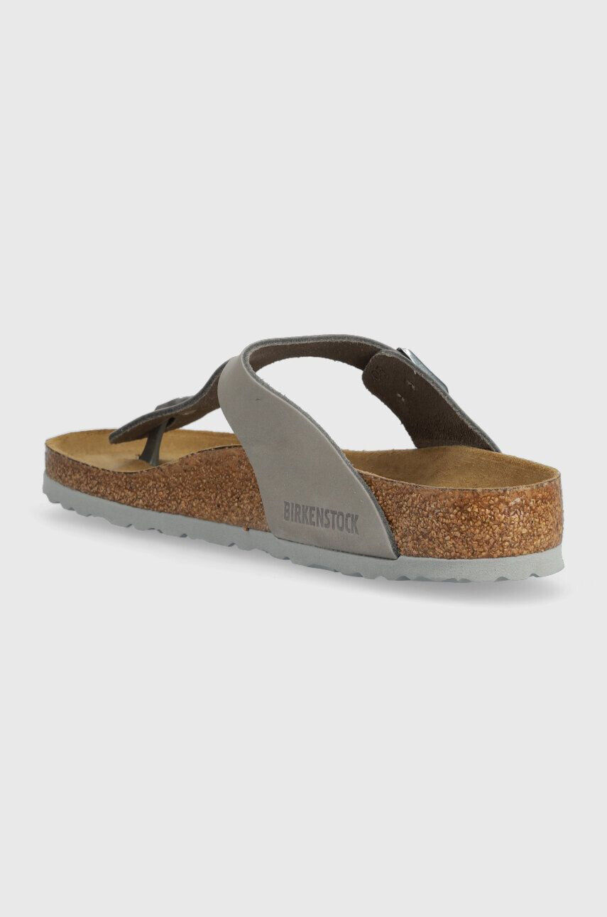 Birkenstock Semišové žabky 1024127-lgrey dámske šedá farba na plochom podpätku - Pepit.sk