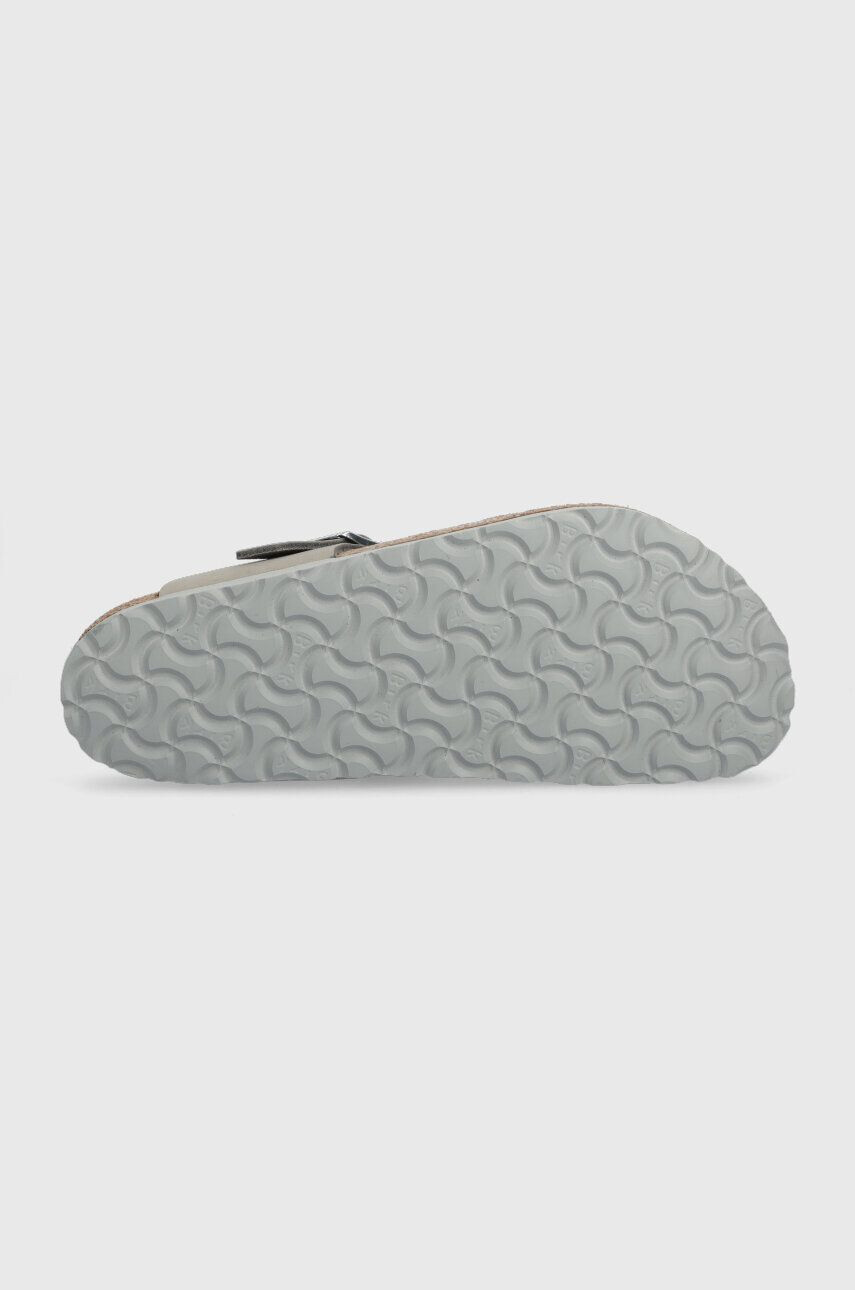 Birkenstock Semišové žabky 1024127-lgrey dámske šedá farba na plochom podpätku - Pepit.sk