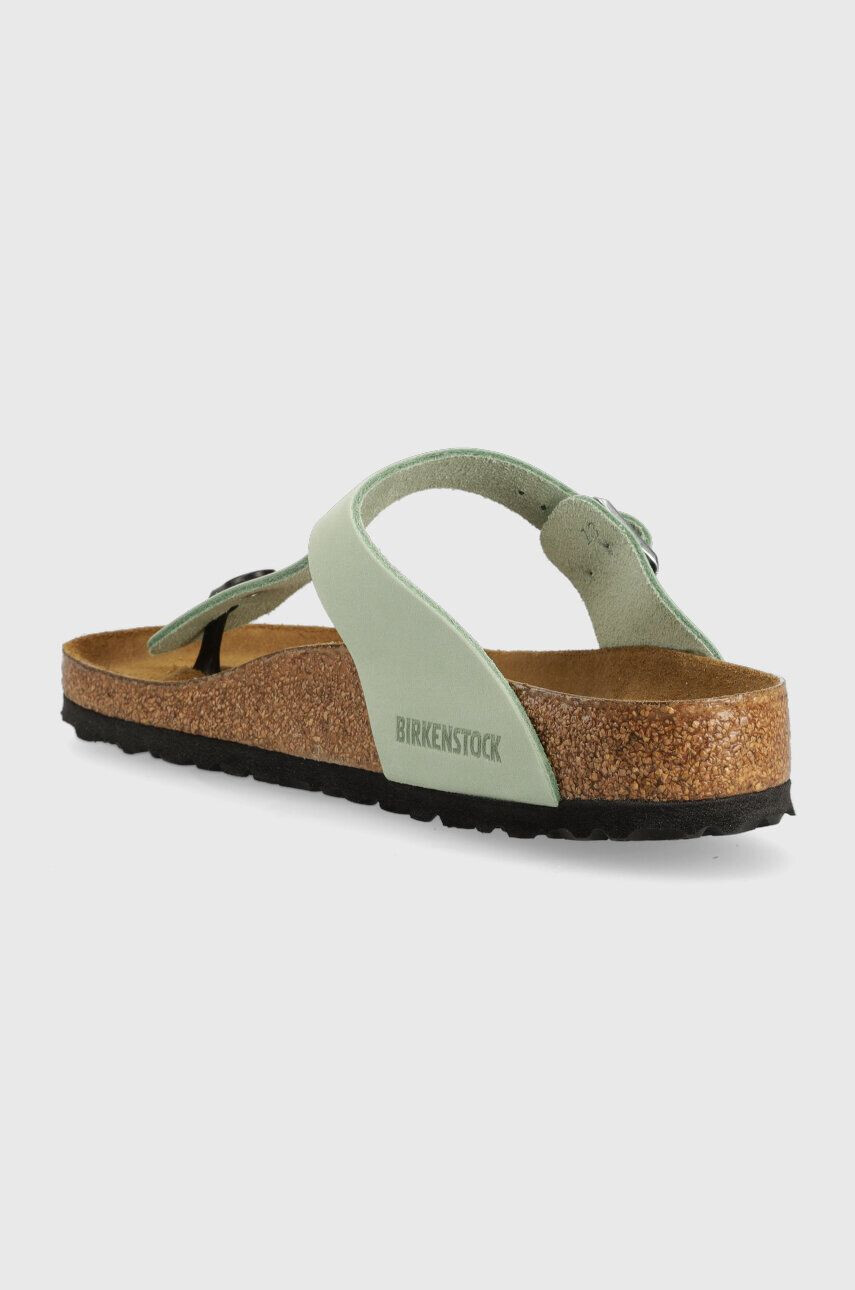 Birkenstock Semišové žabky Gizeh SFB 1023973-pgreen dámske zelená farba na plochom podpätku - Pepit.sk