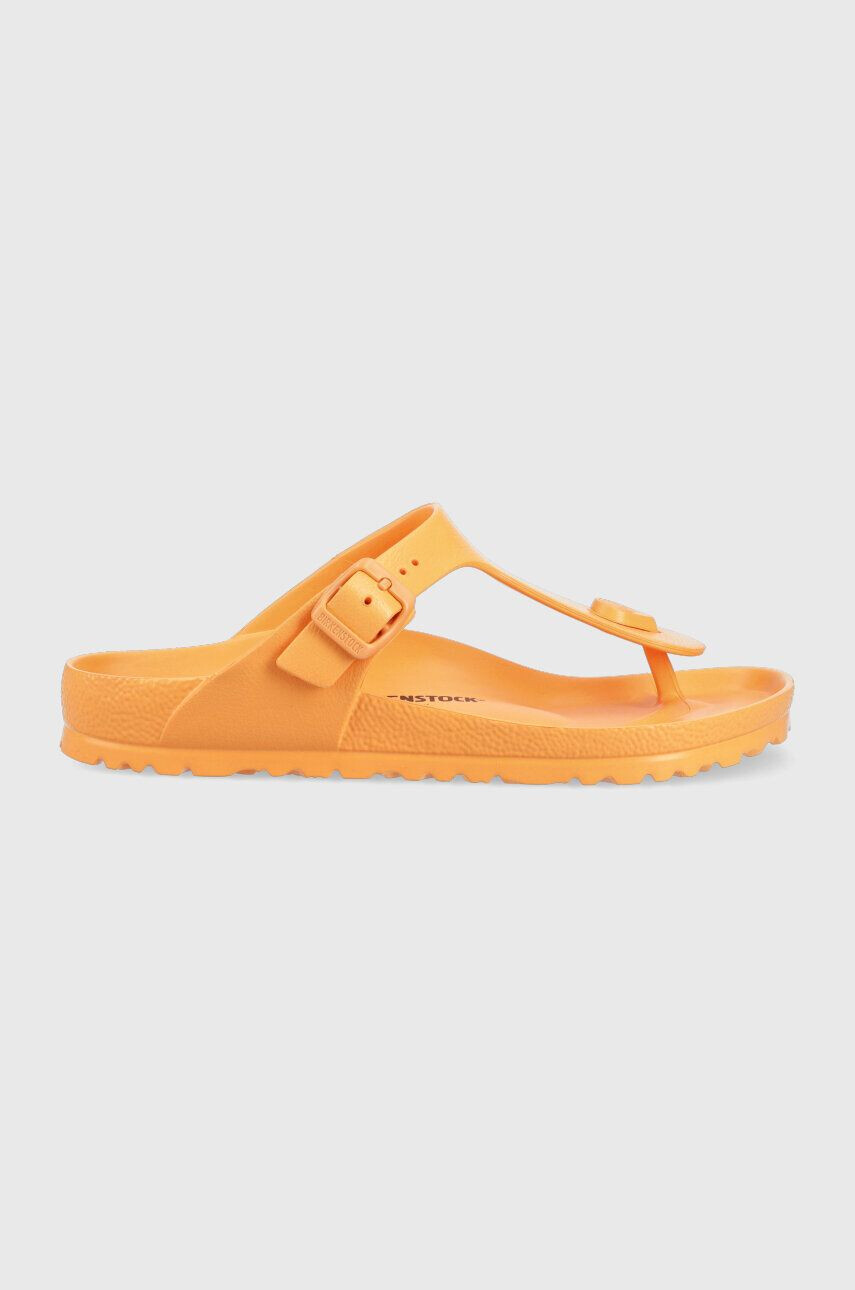 Birkenstock Žabky Gizeh dámske oranžová farba na plochom podpätku 1025599 - Pepit.sk