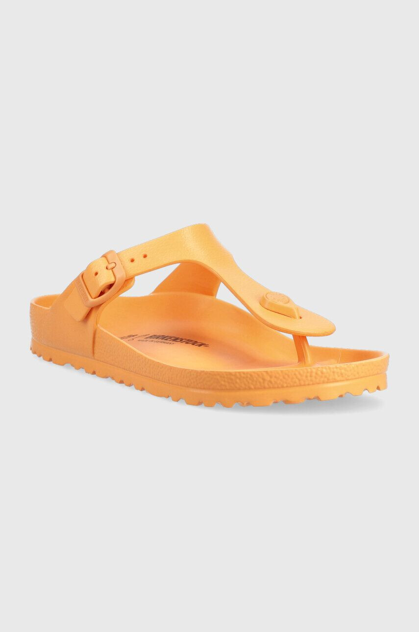 Birkenstock Žabky Gizeh dámske oranžová farba na plochom podpätku 1025599 - Pepit.sk