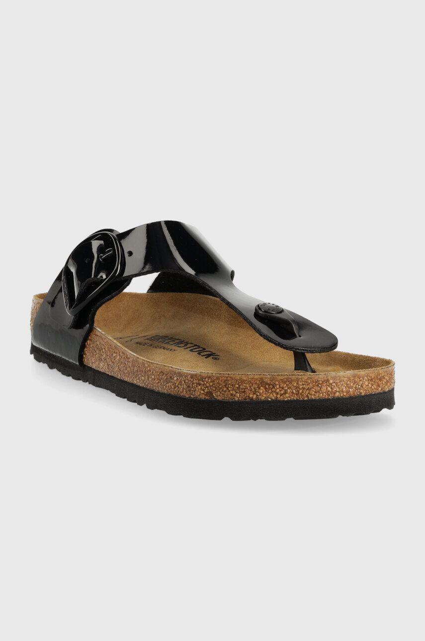 Birkenstock Žabky Gizeh dámske čierna farba na plochom podpätku 1026135 - Pepit.sk