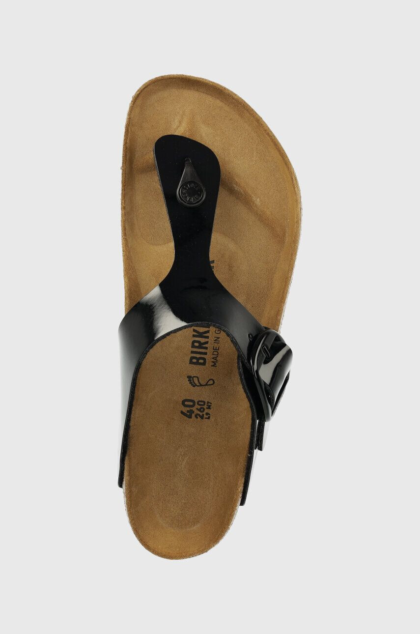 Birkenstock Žabky Gizeh dámske čierna farba na plochom podpätku 1026135 - Pepit.sk