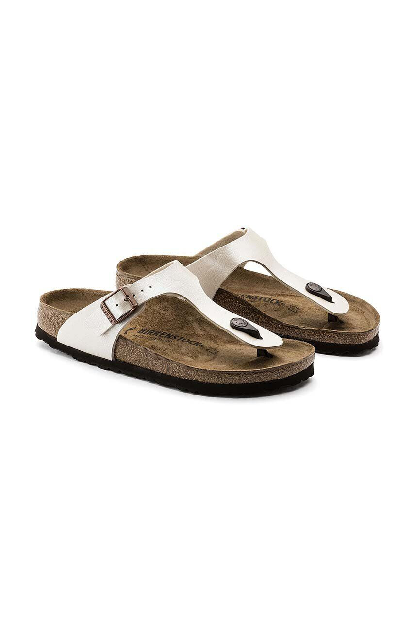 Birkenstock Žabky Gizeh 943873-pearl.wht dámske béžová farba na plochom podpätku - Pepit.sk