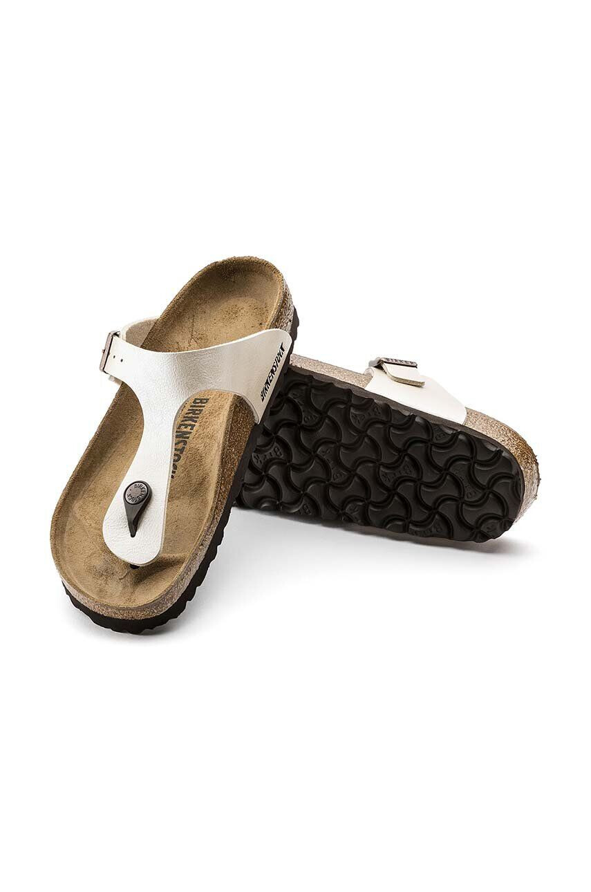 Birkenstock Žabky Gizeh 943873-pearl.wht dámske béžová farba na plochom podpätku - Pepit.sk