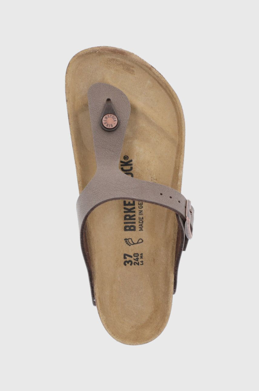 Birkenstock Žabky Gizeh 43751-Mocca dámske hnedá farba na plochom podpätku - Pepit.sk