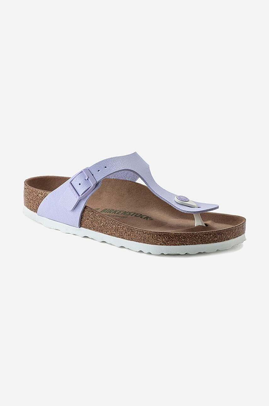 Birkenstock Žabky Gizeh BFBC Earthy 1022596-Purple dámske fialová farba na plochom podpätku - Pepit.sk