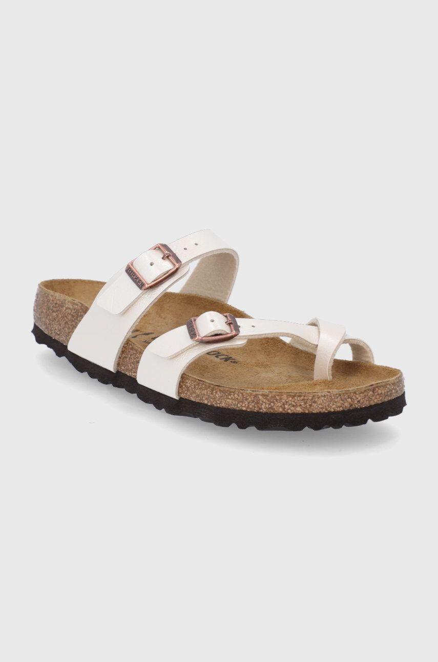 Birkenstock Žabky Mayari 1020664-White dámske krémová farba na plochom podpätku - Pepit.sk