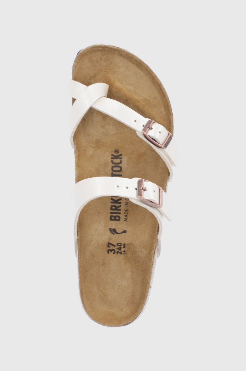 Birkenstock Žabky Mayari 1020664-White dámske krémová farba na plochom podpätku - Pepit.sk