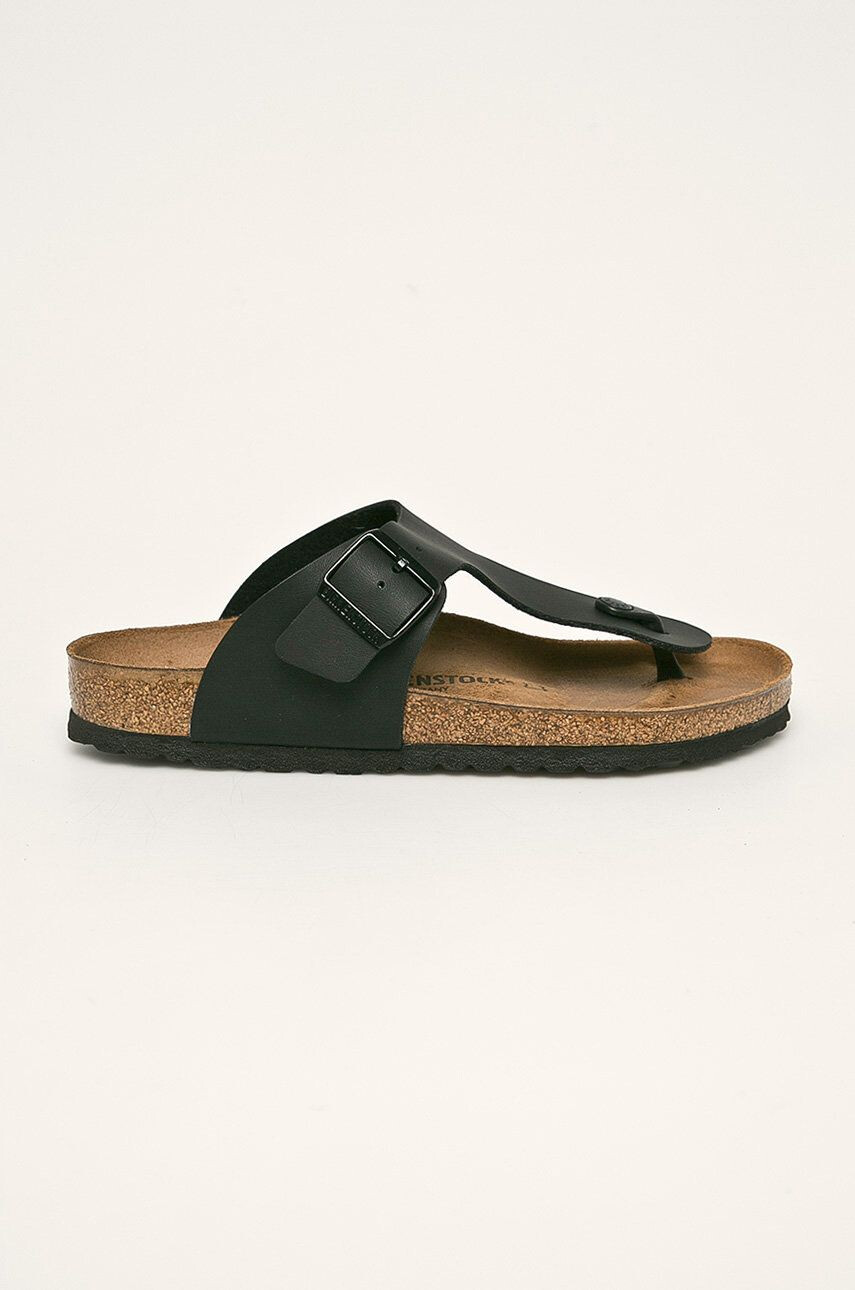 Birkenstock Žabky Ramses 44793.BLK-BLACK dámske čierna farba na plochom podpätku - Pepit.sk