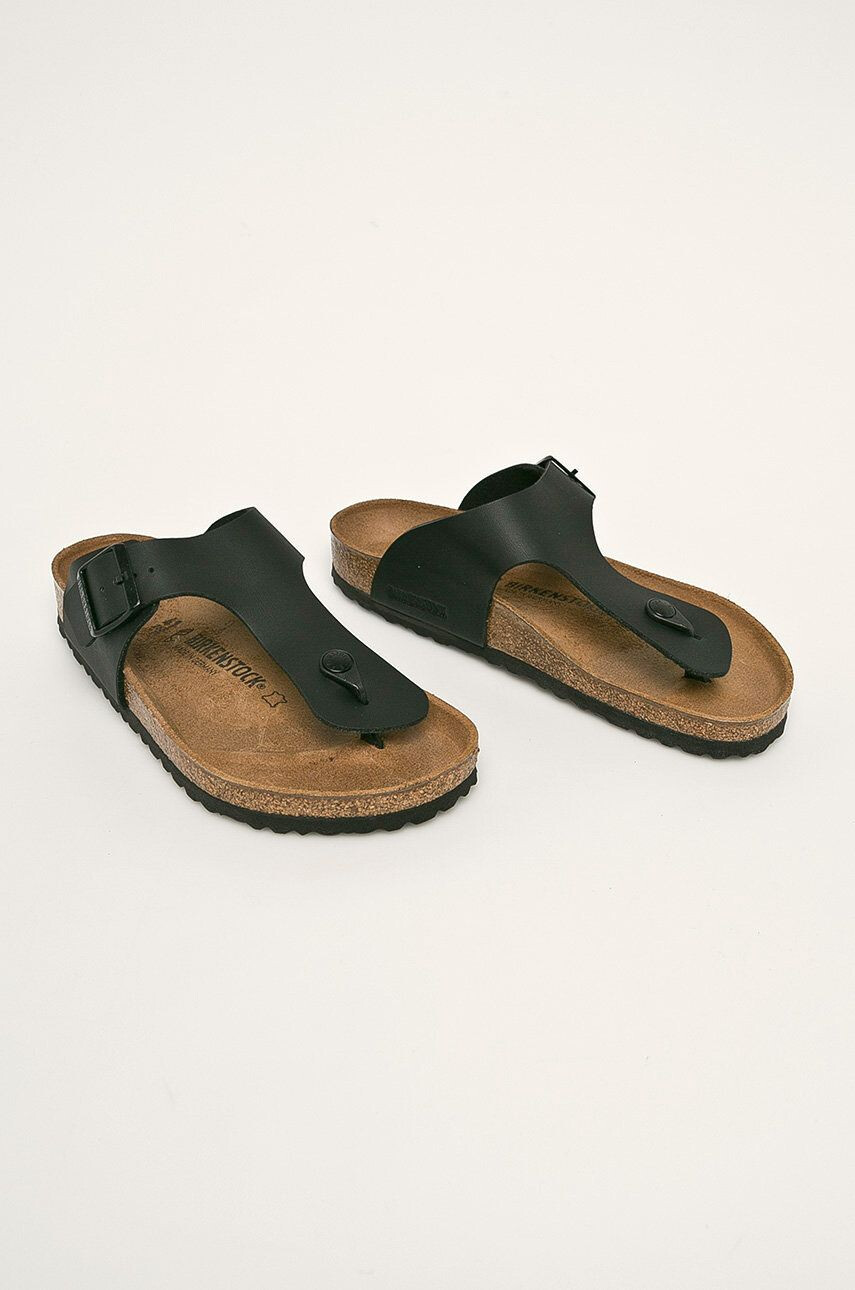 Birkenstock Žabky Ramses 44793.BLK-BLACK dámske čierna farba na plochom podpätku - Pepit.sk