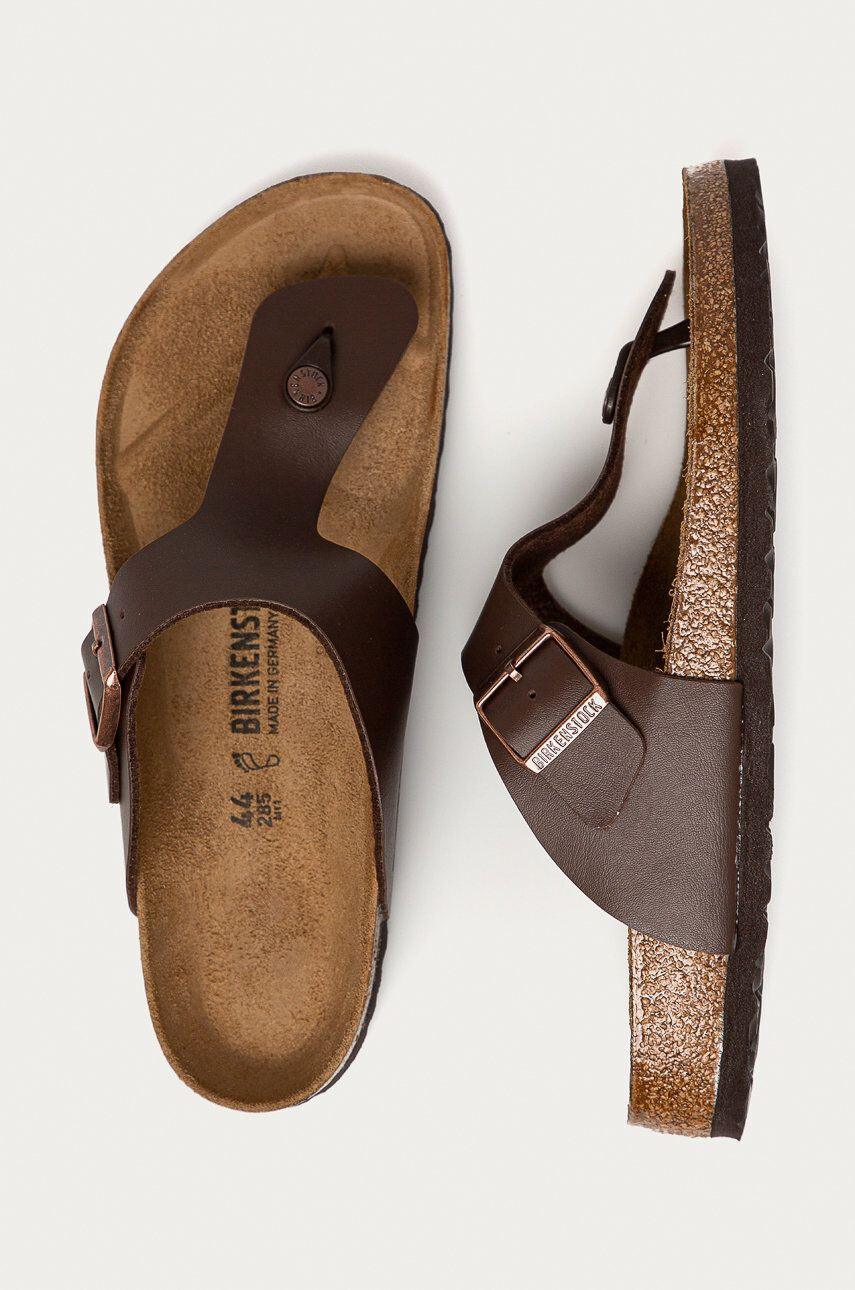 Birkenstock Žabky RAMSES 44703-darkbrown dámske hnedá farba na plochom podpätku 44703 - Pepit.sk