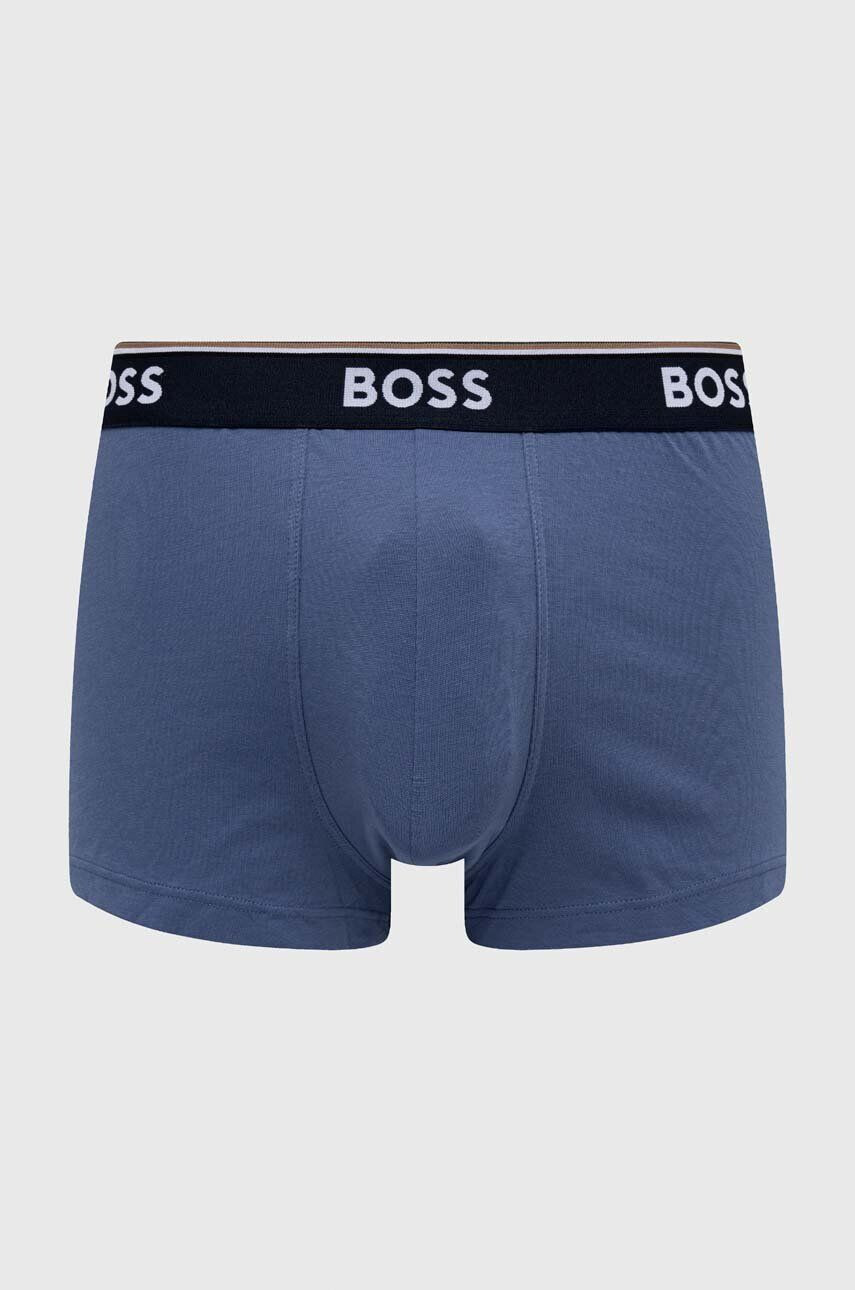 Boss Boxerky 3-pak pánske tmavomodrá farba - Pepit.sk