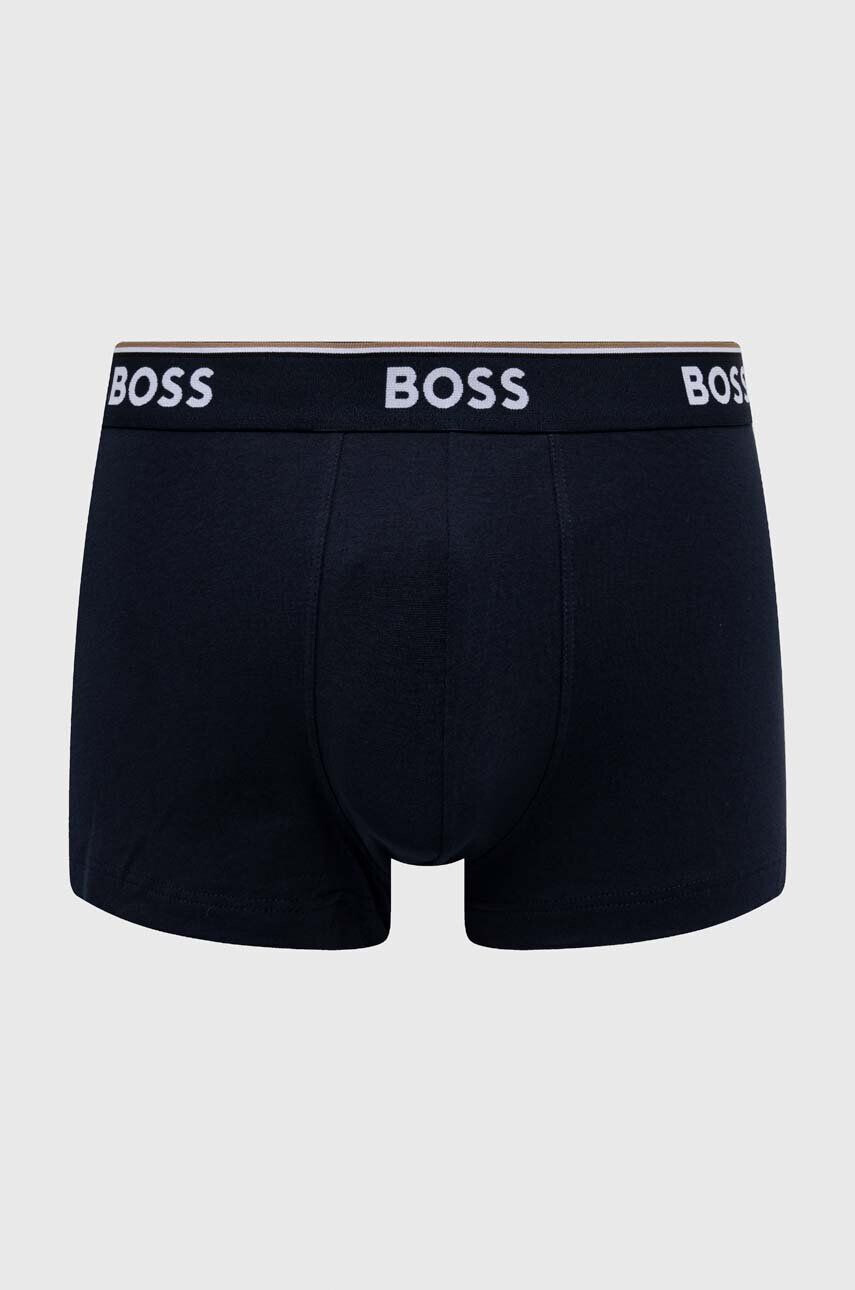 Boss Boxerky 3-pak pánske tmavomodrá farba - Pepit.sk